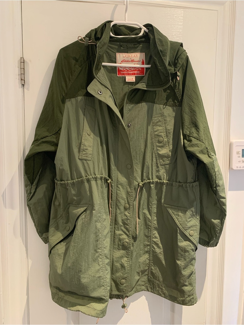 Eddie Bauer Two-Tone Olive Utility Anorak Jacket